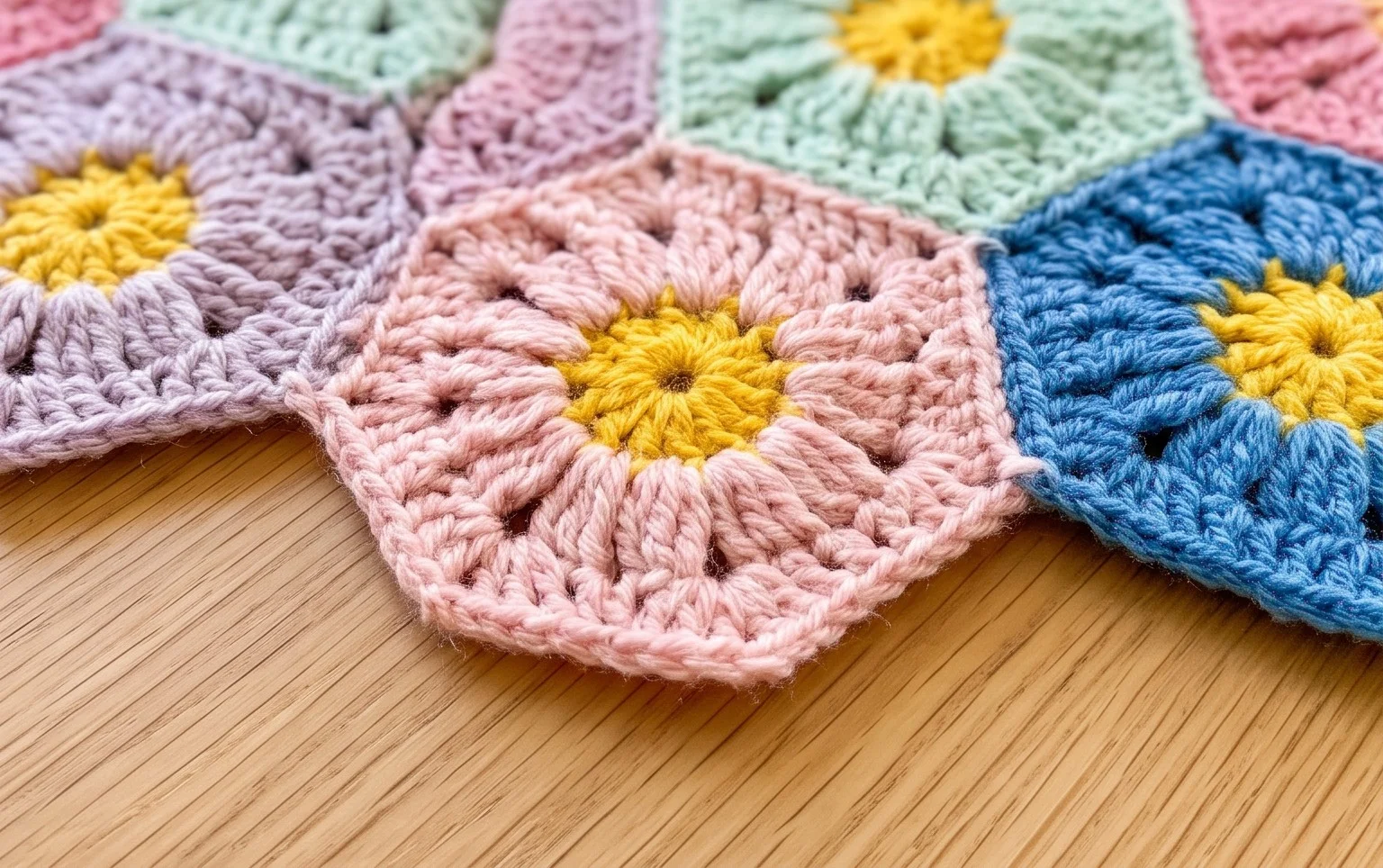 Crochet And Join Easy Flower Motifs
