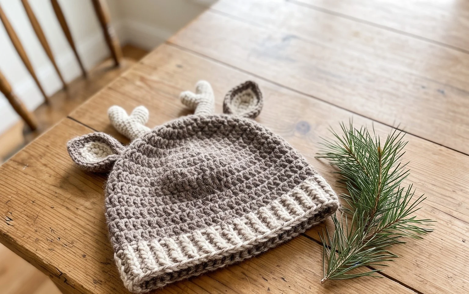 Vintage Deer Hat Free Crochet Pattern for Christmas