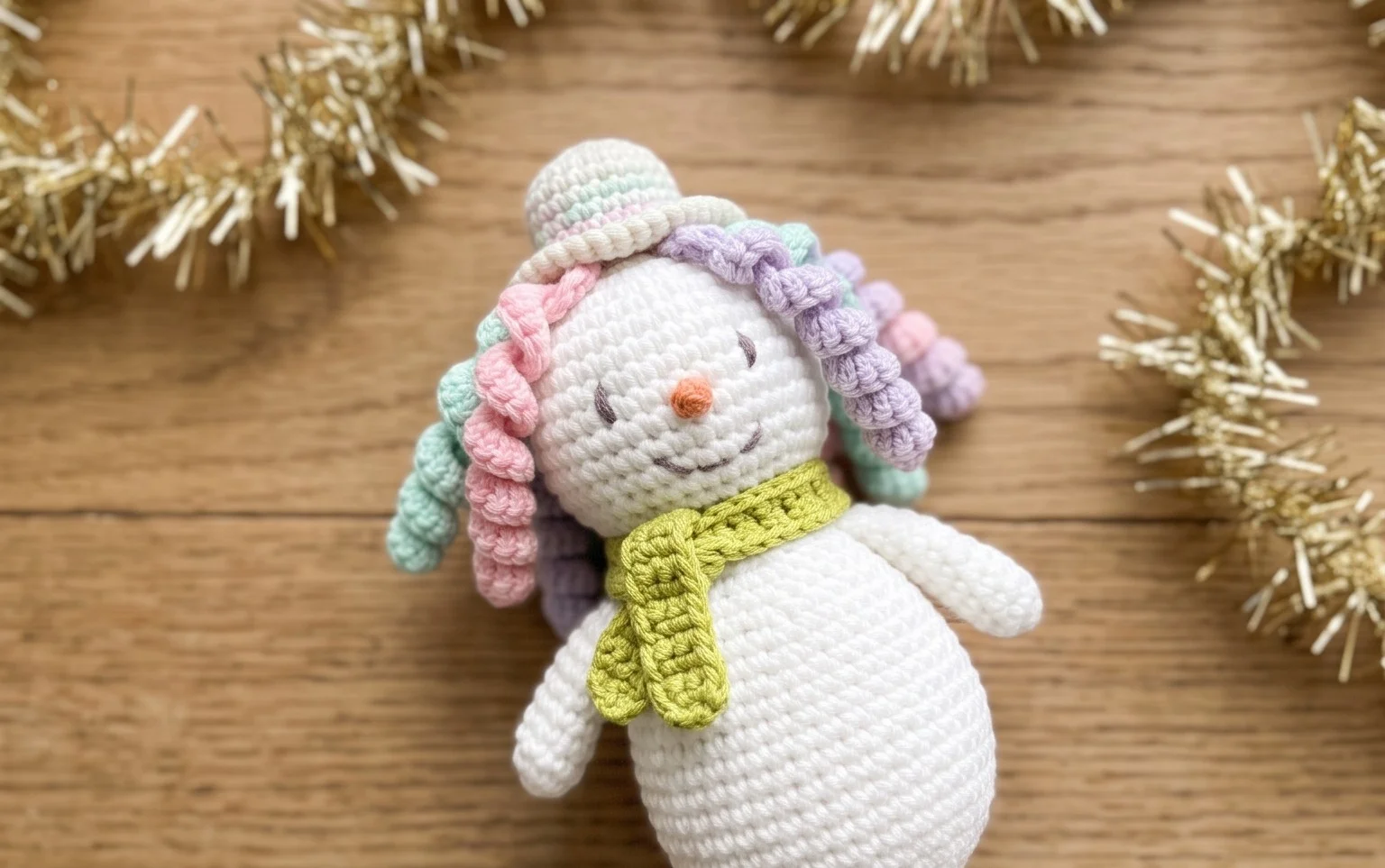 Easy Crochet Snowgirl Amigurumi Free Pattern Tutorial