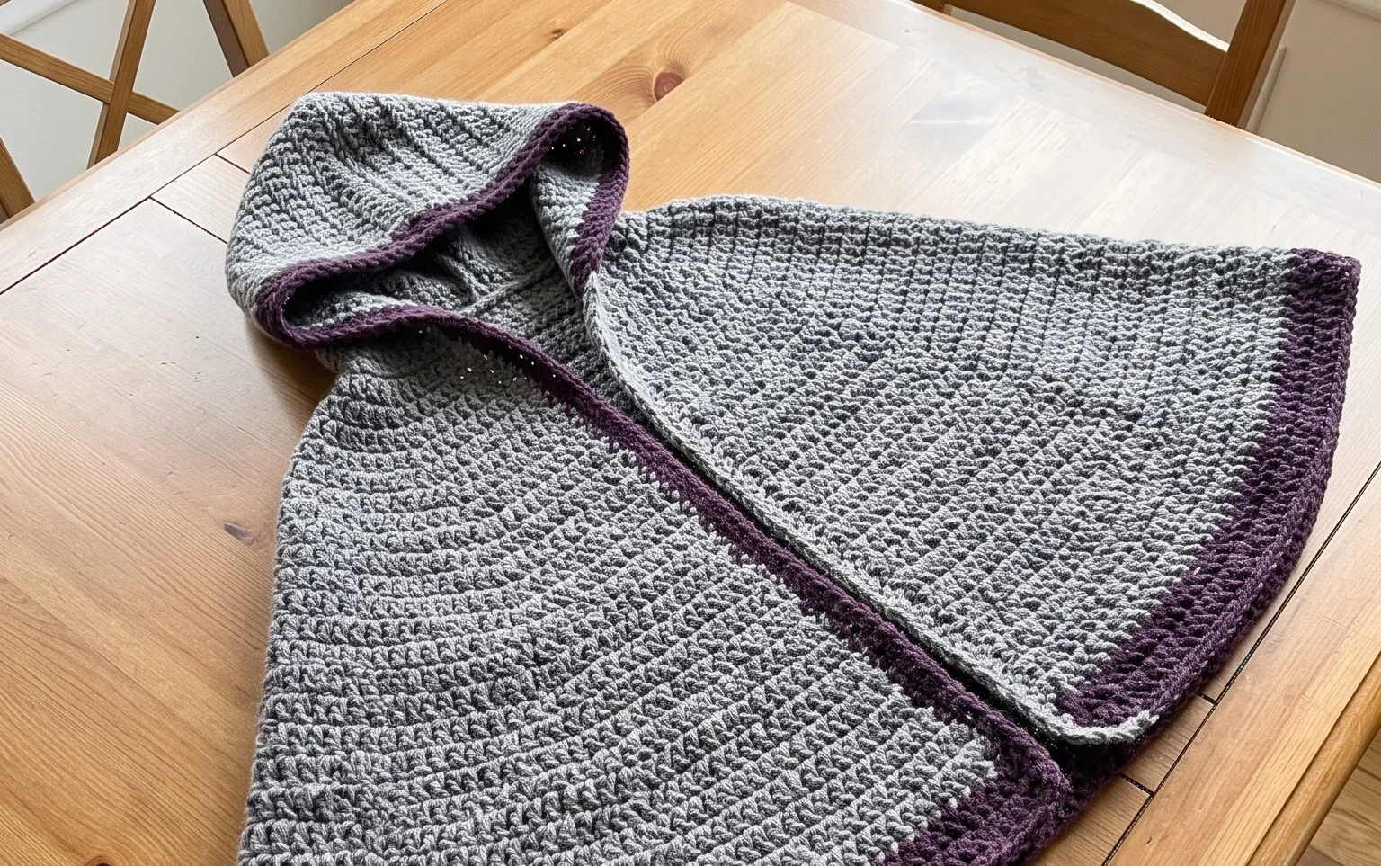 Car Seat Hooded Cloak Free Crochet Pattern for Beginners