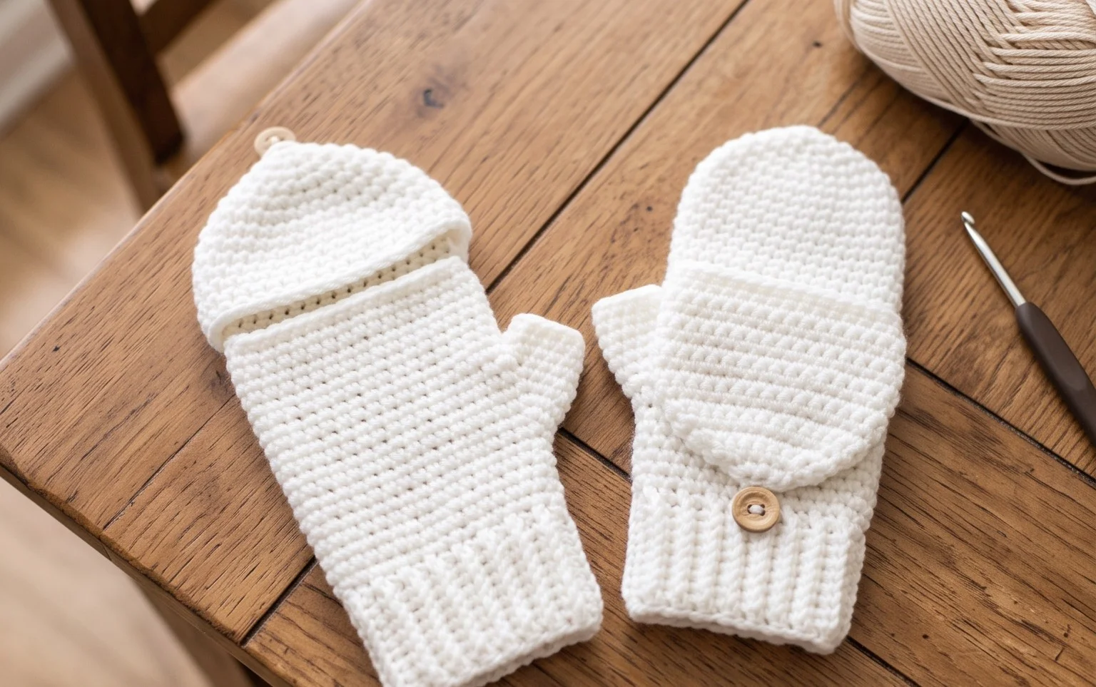 Convertible Fingerless Mittens: Free Easy Crochet Pattern